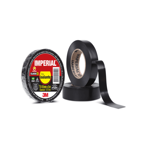 Fita Isolante Imperial Preta Classe C 750V 18MMX20M 3M